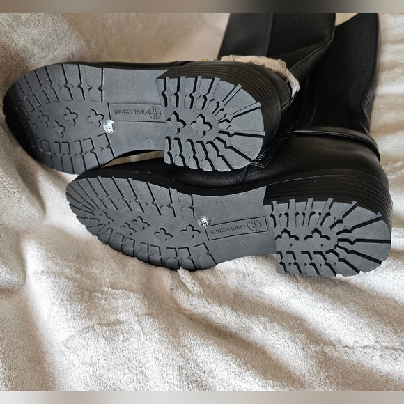 Giani Bernini Barbibee Women's Black Leather Moto Riding Boots Size 5.5 NWOB - Picture 3 of 7